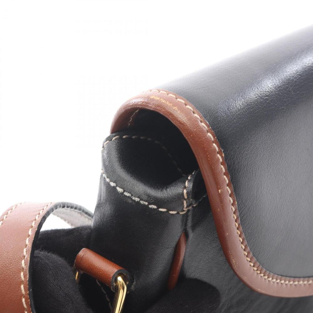 Celine CELINE Shoulder Bag Handbag Leather Women's Black/Brown - Picture 6 of 15